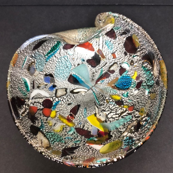 Mid century Murano glass tutti fruiti bowl